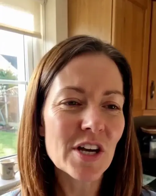 A muted loop of an AI-generated woman speaking to the camera in a kitchen, from one of our ads